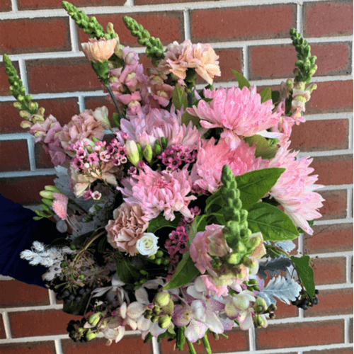 Bouquet of pastel flowers.