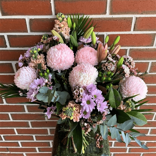 Bouquet of pastel flowers.