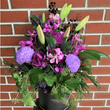purple flower arrangement