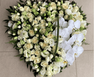 Funeral flower wreath white